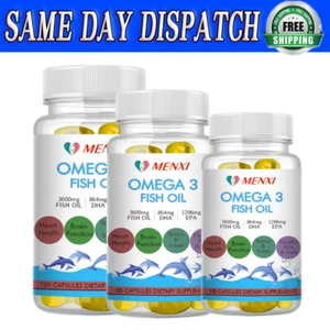 Omega 3 Fischöl 10-120 Kapseln 3x Stärke 3600mg Epa & Dha, höchste Potenz - Bild 1 von 15