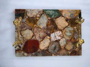 Agate Serving Tray, Kitchen Tray, Table Decor Serve Ware Housewarming Gifts - Picture 1 of 8