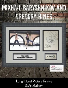 Mikhail Baryshnikov & Gregory Hines Self-Portrait Art Custom Framed Display JSA - Picture 1 of 8