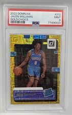 2022-23 Donruss #212 Jalen Williams Rated Rookie Gold Choice #03/10 PSA 9 Mint
