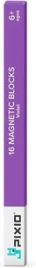 Juego de construcción bloques magnéticos serie color violeta PIXIO-16 16 piezas con aplicación gratuita - Imagen 1 de 1