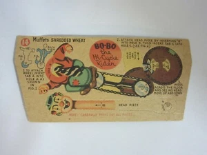Vintage Shredded Wheat Cereal Promo Muffets Bo-Bo Clown the Hi-Cycle Rider  - Picture 1 of 4
