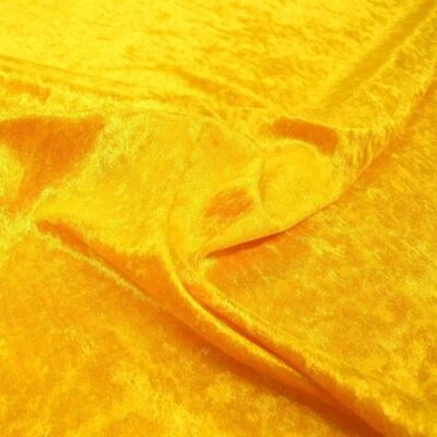 gold-gelb Pannesamt Meterware mit Stretch zum Nähen Basteln und Dekorieren TOLKO - Bild 1 von 2