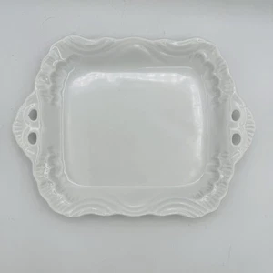 "Bandeja tocador de porcelana blanca rectangular 9""" - Imagen 1 de 3