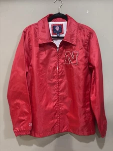 Nebraska Huskers Windbreaker Jacket Red Zip-Up Medium G-III Sports by Carl Banks - Picture 1 of 7