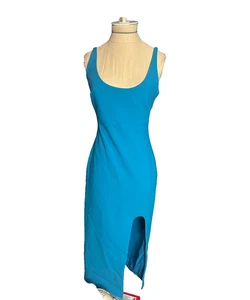 Cinq a Sept Cocktail Wedding Blue Lined Chic Maxi Gown Glam Size 2 - Picture 1 of 6