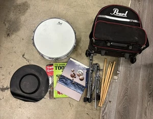 Pearl 14 x 6.5" Caja Tambor WA / SS Cabezas Palos Soporte Estuche Libros - Imagen 1 de 10