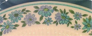Claridge Mystic Salad Plate Ironstone Blue Purple Flowers Japan - Picture 1 of 3