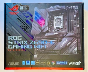ASUS ROG Strix Z690-E Gaming Mainboard WIFI 6E LGA 1700 DDR5 ATX - NEU VERSIEGELT - Bild 1 von 5