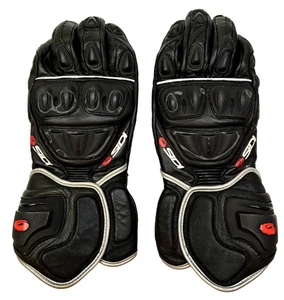 Sidi Motorcycle Power Gloves Black Men's Medium Faux Leather (Pelle 95%) - Foto 1 di 12