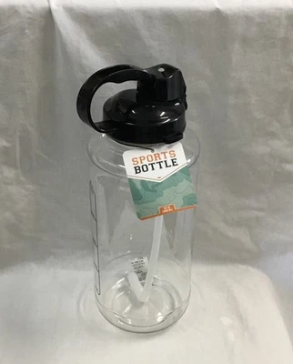 NOVA garrafa de água esportiva reutilizável transparente leve grande 101 oz. - Imagem 1 de 4