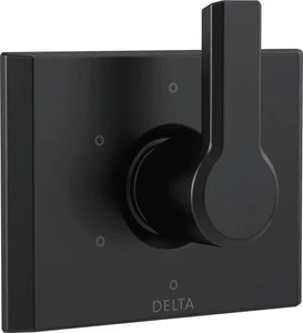 Delta Pivotal T11999-BL 6-Setting 3-Port Diverter Trim - Matte Black - Foto 1 di 14