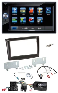 Blaupunkt Lenkrad USB Bluetooth TMC 2DIN Navigation für Fiat Doblo Mini-ISO ab 2 - Bild 1 von 11