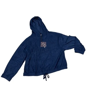 Ava & Viv Women's Plus Size Blue Long Sleeve Terry Hooded Sweatshirt - X - NWT - Picture 1 of 7