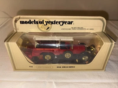 Modelos Matchbox de antaño 1920 Rolls Royce camión de bomberos Borough verde 1:48 Y6 Foto 1 de 4