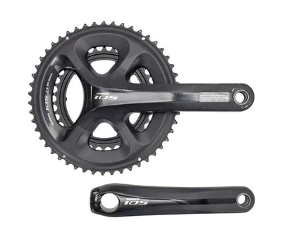 Shimano 105 FC-5800 2x 11s Road Bike Crankset 172.5mm 50/34T 4 Bolt 110 BCD CX - Image 1 of 4