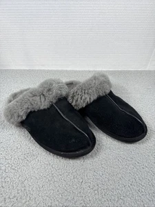 UGG Scuffette II Damen-Hausschuhe schwarz Wildleder Fell gefüttert Lammfell Größe 8 1106872 - Bild 1 von 20