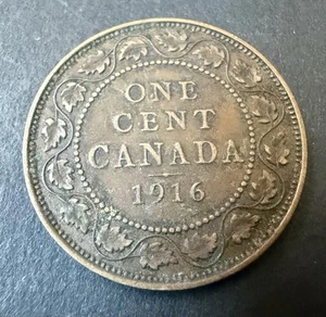 1916 1 Cent Canada Coin Ungraded (Lot 1604) - Picture 1 of 6