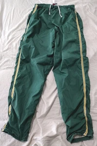 Pantalones aislantes Winbreaker vintage unisex verde amarillo talla In Play - Imagen 1 de 9