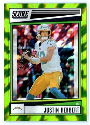 2022 Score #136 Justin Herbert Electric #/99 S2H - Image 1 of 2
