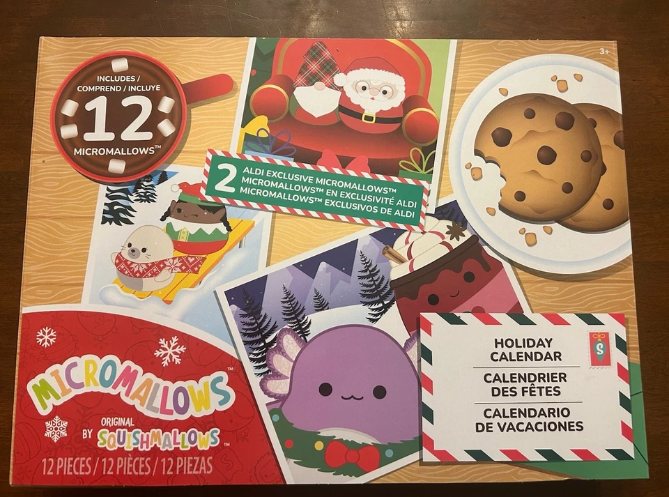 ALDI Micromallows - Squishmallows Calendario de Adviento de Vacaciones 2025 ~ NUEVO Foto 1 de 4