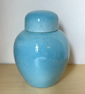 Handmade Artist Signed Studio Decor Pottery Robins Egg Blue Ginger Jar - Picture 1 of 4