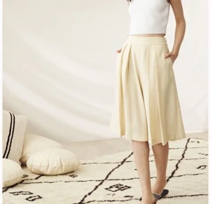 CLUB MONACO Lindell Culotte Pantalon Chamomile Size 6 - Picture 1 of 10