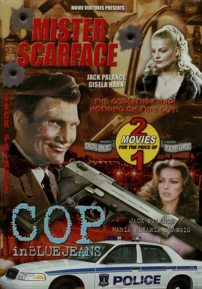 Mister Scarface/Cop In Blue Jeans DVD 1978-2 Movie Jack Palance 2003 - Image 1 of 1