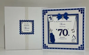 Birthday Card Husband/Dad/Son etc Golfing Theme All Colours & Ages Available - Picture 1 of 1