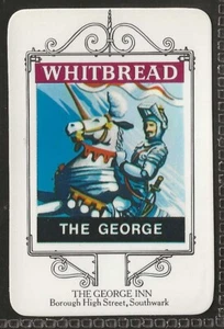 WHITBREAD-INN SIGNS LONDON 1973 (15 SET)-#08- THE GEORGE INN - BOROUGH HIGH ST. - Picture 1 of 2