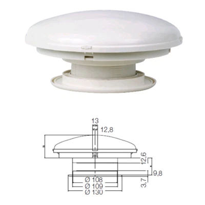 SIFI Areatore Bagno Sfiatatoio Permanente A Fungo Si.Fi