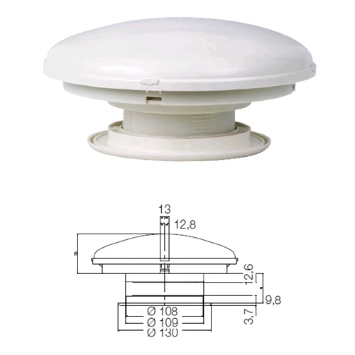 SIFI Areatore Bagno Sfiatatoio Permanente A Fungo Si.Fi