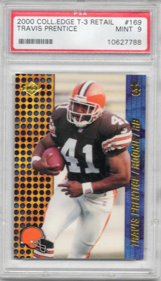 Travis Prentice rookie card, 2000 Collectors Edge #169, Cleveland Browns, PSA 9 - Image 1 of 1