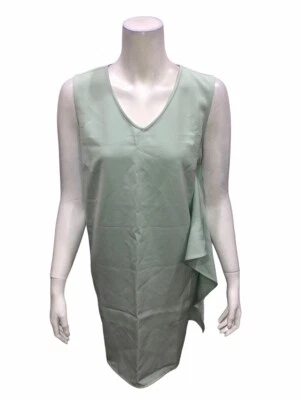 Vestido Linea by Louis Dell'Olio Petite sin mangas con cascada Celadon talla 12P  Foto 1 de 2