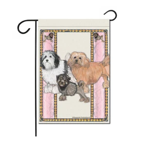 Lowchen Garden Flag Double Sided 12" X 17" - Picture 1 of 1