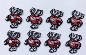 WISCONSIN BADGERS BUCKY Dachs University of Wisconsin Patch 8 Stück Lot 1,25"  - Bild 1 von 3