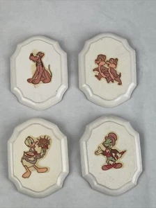 Set Of 4 Vtg Walt Disney Cast Decorative Child’s Room Wall Plaques Cricket, Don - Picture 1 of 11
