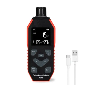 Wiederaufladbarer Kohlenmonoxidmelder mit LCD Display und Temperatur/Luftfeuchtigkeit - Bild 1 von 8