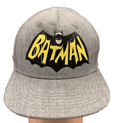 Gorra de béisbol BATMAN sombrero logotipo DC ala estampado integral niños talla 1,5 a 4 años gris usada en excelente estado Foto 1 de 4