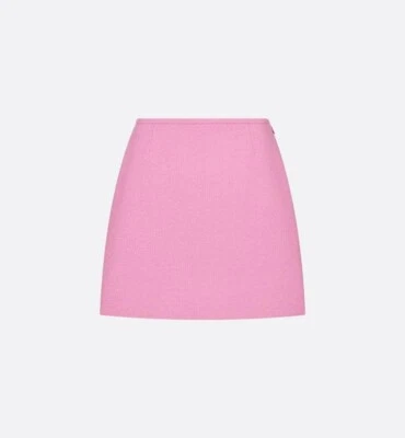 MINIFALDA CHRISTIAN DIOR HORTENSIA ROSA MEZCLA LANA/ALGODÓN BOULCE TALLA 34/ US 0 Foto 1 de 4