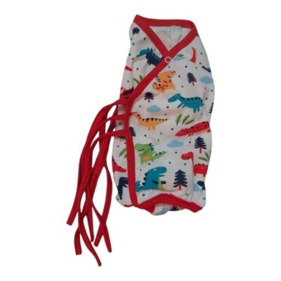 Dog Dinosaur Pajamas – Stretchable, Breathable Dog Jumpsuit w/Cute Pattern, XXS - Imagem 1 de 4