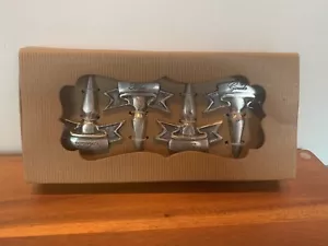 NIB Cheese Markers Set of 4 Engraved Stylish CHEDDAR~BLEU~BRIE~GOIDA~Great Gift! - Picture 1 of 5