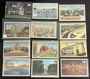Vintage Postcards Mixed lot of 12  Buildings Views Unusual Posted and Non-Posted - Picture 1 of 15