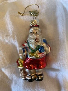 Decorazione albero di Natale vintage THOMAS PACCONI vetro soffiato mercurio BABBO NATALE - Foto 1 di 4