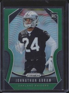 JOHNATHAN ABRAM 2019 PANINI PRIZM GREEN ROOKIE PRIZMS RC #319
