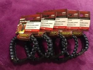 6- SecureLine Survival Bracelet Military Grade Paracord Large Black Gray - Picture 1 of 2