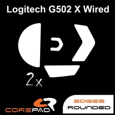 Corepad Skatez Logitech G502 X Wired Souris Pieds Patins Téflon Hyperglides