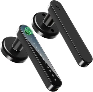 Fingerabdruck biometrisches Türgriffschloss mit Tastatur für Zuhause Wohnung Büro - Bild 1 von 6