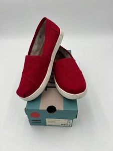 Toms Argentina Youth Alpargata - Red Canvas - Youth 4.5 - Picture 1 of 6