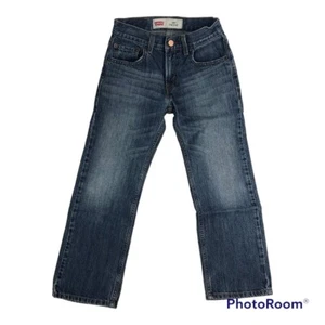 Levis 505 Denim Jeans Boys 10 Reg 25x25 Straight Regular Blue Med Wash Youth - Picture 1 of 6